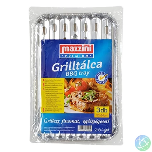 3 db-os almínium grilltálca készlet