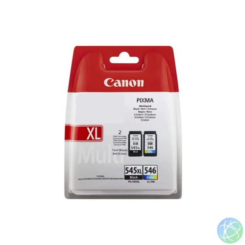 PG-545XL + CL-546 (8286B010) festékpatron csomag, ~400+180 oldal, eredeti