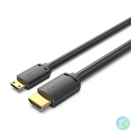 Vention mini HDMI/M -> HDMI/M (4K,HD, fekete), 2m, kábel