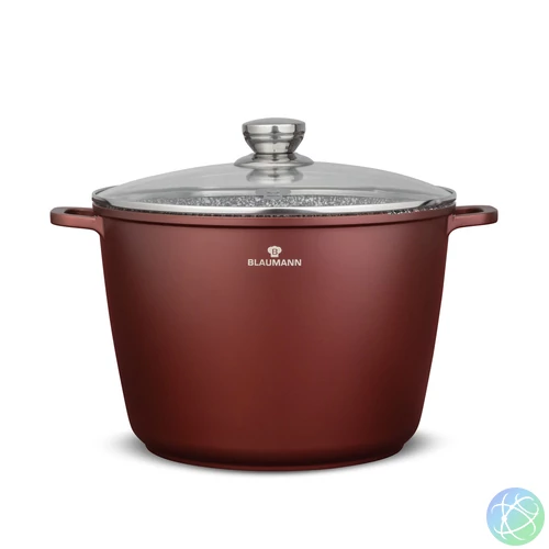 BL-4088 Cerastone Collection lábas, 28 cm, fedővel, 10L, sötétvörös