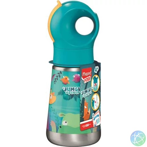 Kulacs, 350 ml, rozsdamentes acél, MAPED PICNIK "Jungle Fever"