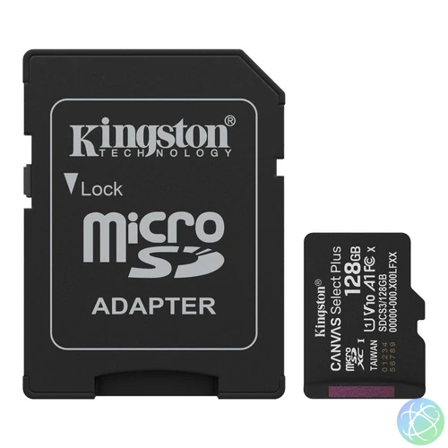 Canvas Select Plus Gen3 128GB (SDCS3/128GB) microSDXC memóriakártya+adapt., Class 10, UHS-I, A1, V10