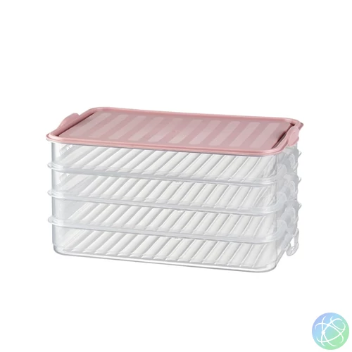 IRIS G-462 EASY-CLICK négyszintes ételtároló szett, 4x750ml, 15,5x23x12,5cm