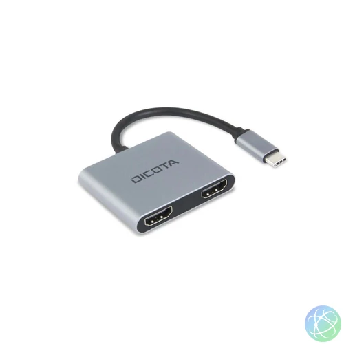 Dicota USB-C hordozható 4-in-1 mini dokkoló állomás, 4K HDMI, PD 100W, ezüst