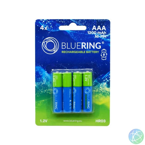 Elem tölthető akku AAA mikro HR03 1200mah 4 db/csomag, Bluering®