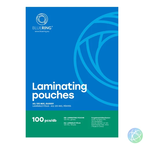 Lamináló fólia A3, 125 micron 100 db/doboz, Bluering®