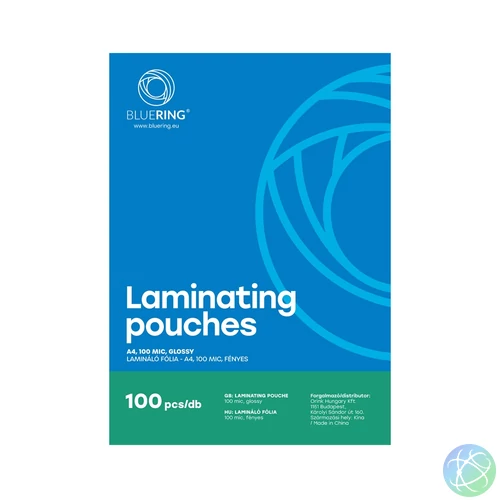 Lamináló fólia A4, 100 micron 100 db/doboz, Bluering®