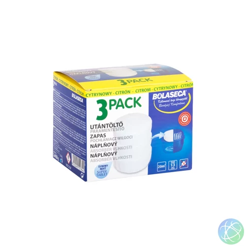 Páramentesítő utántöltő tabletta 3 x 450 g Bolaseca citrom