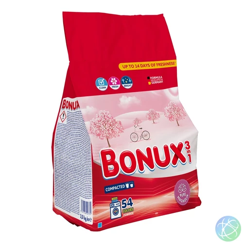 Mosópor 3,51 kg (54 mosás) színes ruhákhoz Bonux Magnolia