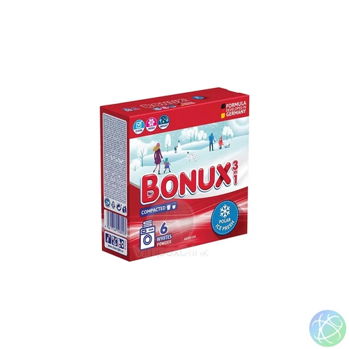 Mosópor 390 g (6 mosás) fehér ruhákhoz Bonux Ice Fresh