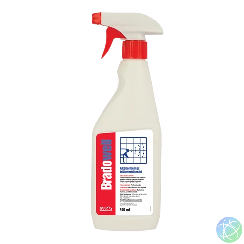Felületfertőtlenítő antibakteriális tisztító folyadék szórófejes 500 ml Bradowell