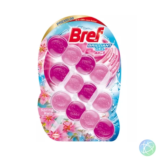 WC illatosító gél 3 x 42 g Brillant Blokk Bref Spring Rain