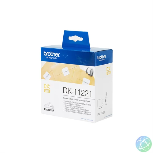 Brother DK11221 etikett 23x23mm 1000 db etikett/doboz fekete/fehér