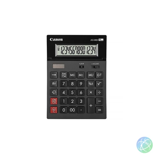 Számológép asztali 14 számjegy, döntött kijelző, Canon, AS-2400