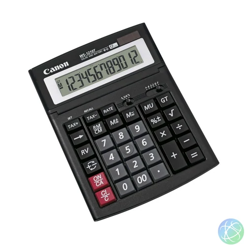 Számológép asztali 12 számjegy, döntött kijelző, Canon, WS-1210T