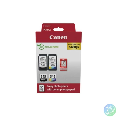 Canon PG545/CL546 tintapatron + fotópapír multipack ORIGINAL