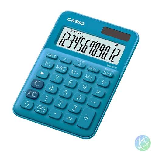 Számológép asztali 12 digit nagy kijelző Casio MS 20 UC kék