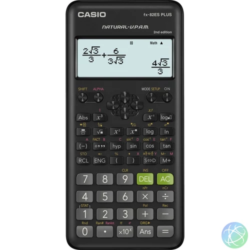 Számológép tudományos 252 funkciós Casio FX 82 ES PLUS 2 fekete