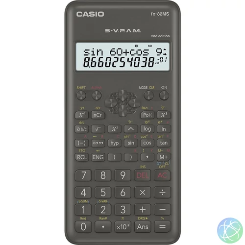 Számológép tudományos 240 funkcióss Casio FX 82 MS 2E fekete