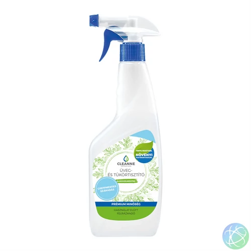 Üveg- és tükörtisztító szórófejes 500 ml Cleanne_Környezetbarát