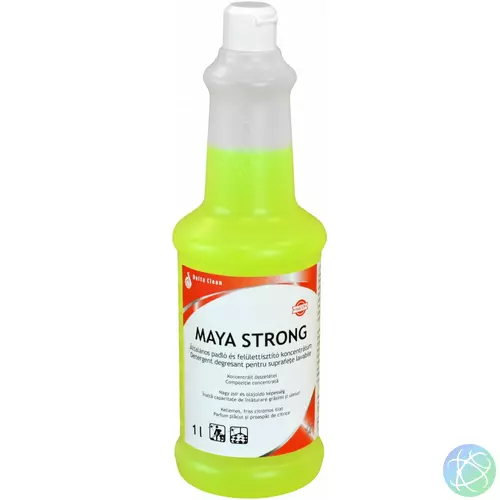 Padló- és felülettisztító koncentrátum erős zsíroldó hatással 1 liter Maya Strong