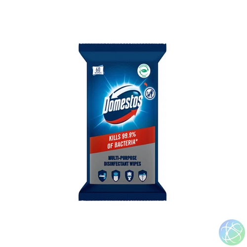 Nedves törlőkendő fertőtlenítő hatással 60 lap/csomag Domestos Óceán
