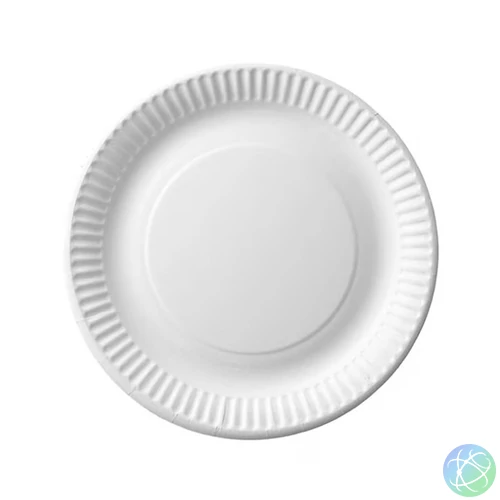 Tányér lapos papír 18 cm 100 db/csomag fehér