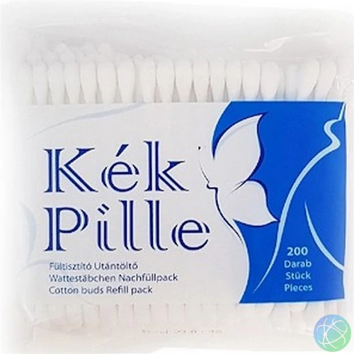Fültisztító pálcika utántöltő 200 db/csomag Kék Pille