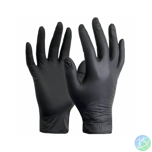 Gumikesztyű nitril púdermentes M 100 db/doboz Guarder®_fekete