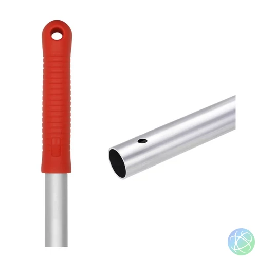 Felmosónyél alumínium (eloxált) 140 cm pattintós AE140R piros markolat