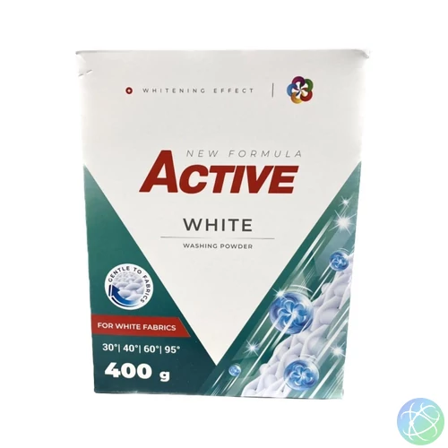 Mosópor 400 g (6 mosás) zsákos fehér ruhákhoz Active White