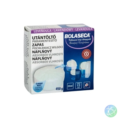 Páramentesítő utántöltő tabletta 450 g Bolaseca levendula