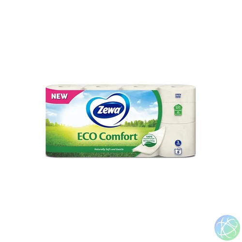 Toalettpapír 3 rétegű 150 lap/tekercs 8 tekercs/csomag Zewa Eco Comfort
