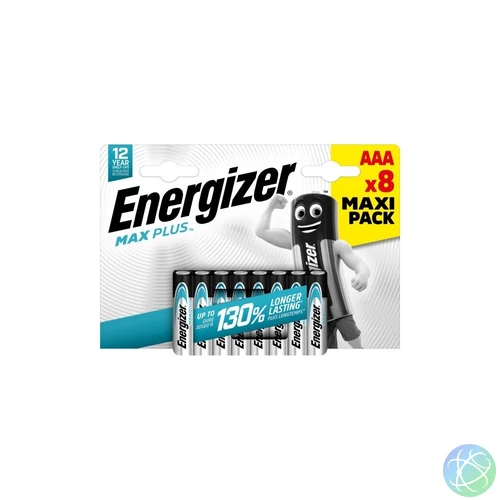 Elem AAA mikro LR03 Max Plus 8 db/csomag, Energizer