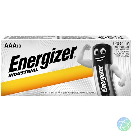 Elem AAA mikro LR03 Industrial 10 db/csomag, Energizer