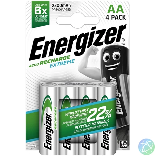Akkumulátor AA ceruza 2300mAh Extreme 4 db/csomag, Energizer