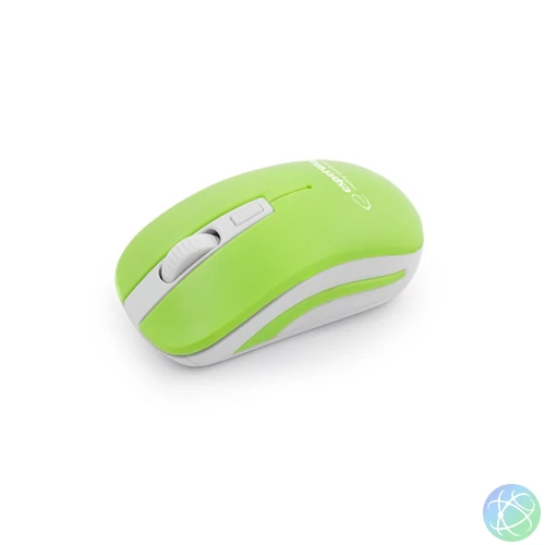 Egér, vezeték nélküli 4D Uranus 2.4GHz, USB, Esperanza fehér-zöld