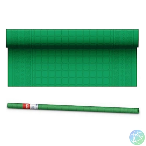 Asztalterítő damask tekercses 1,2 x 7 m Fato smaragdzöld