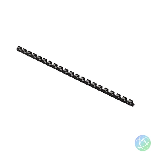 Spirál műanyag, 12mm, 56-80lap, 100 db/doboz, Fellowes® fekete