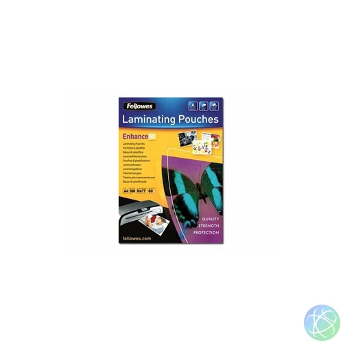 Lamináló fólia, A4, 80 mikron, matt, 100 db/doboz, Fellowes®