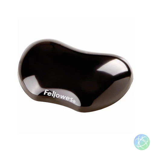 Csuklótámasz, mini, géltöltésű, Fellowes® Crystal Gel, fekete