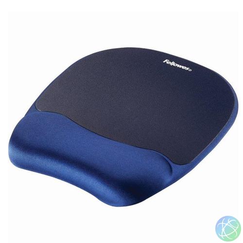Egérpad csuklótámasszal, memoryhab töltésű, Fellowes® Memory Foam, zafírkék