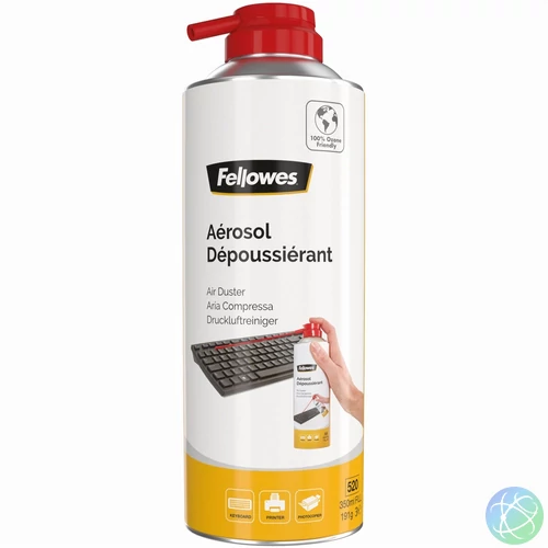 Sűrített levegő, porpisztoly, 520 ml,/350 ml, HFC mentes, gyúlékony, Fellowes®