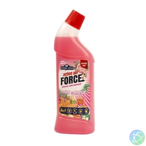 WC tisztító gél 1 liter Action Gel Force Virág illat