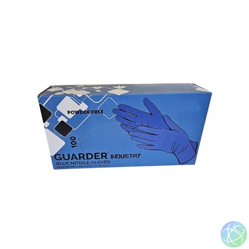 Gumikesztyű nitril púdermentes M 100 db/doboz GUARDER® Industry kék