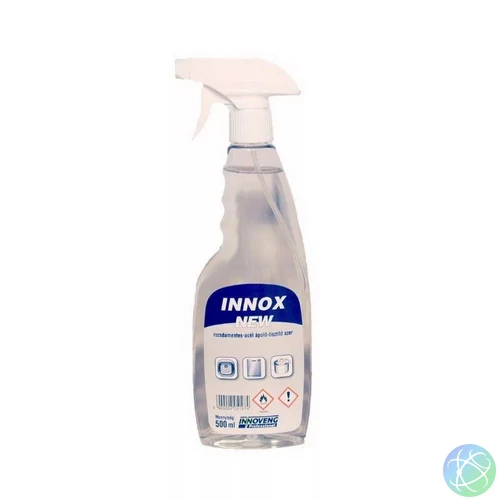 Rozsdamentes acélápolószer szórófejes 500 ml Innox New