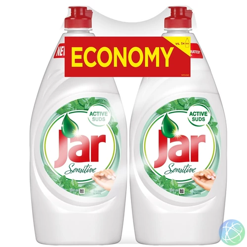 Mosogatószer 2 x 900 ml kézi duopack Jar TeaTree&Mint