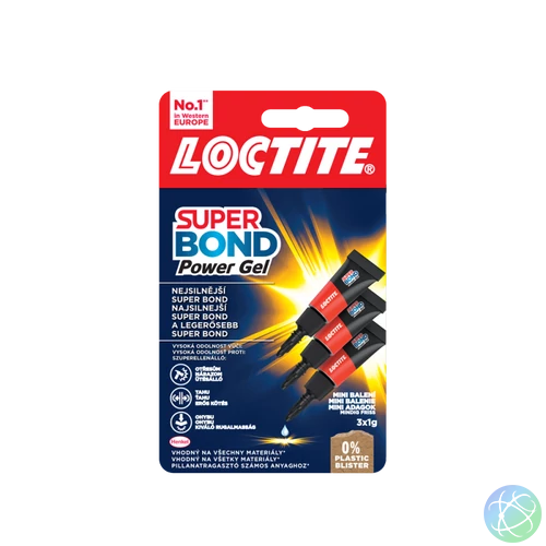 Pillanatragasztó 3x1g Loctite Super Bond Power Gél Mini Trio