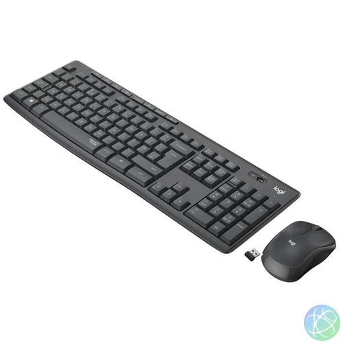 Billentyűzet+egér vezeték nélküli Silent HUN fehér Logitech MK295