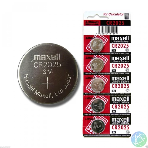 Elem CR2025 lithium 5 db/csomag, téphető bliszterben Maxell